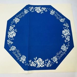 Happy‎ Birthday Centerpiece #2548 Tri-Chem Chart Suede Picture To Paint 1981 Vtg